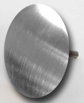 Clou de voirie design en inox ou laiton, Ø 100 mm, pour une pose extérieure