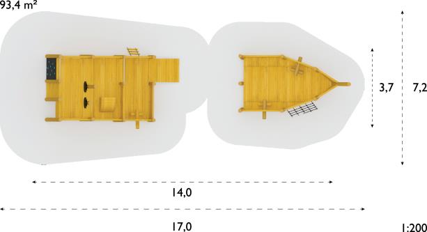 Structure de jeu bateau en robinier - Alveth 8038424 - Hags - Pour enfants 3 à 12 ans - 13200x3800x4600 mm_2
