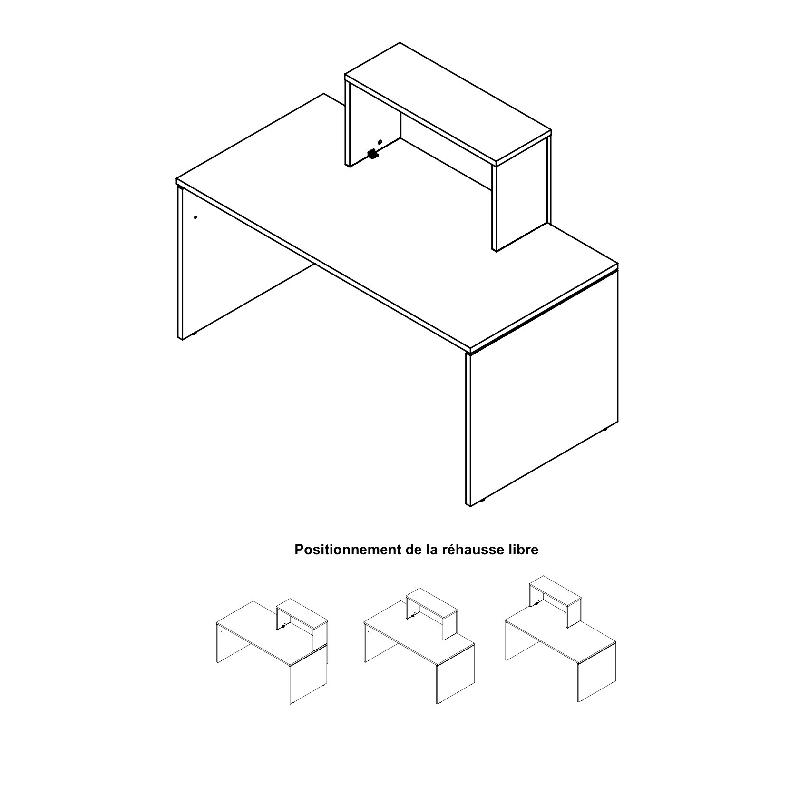 Bureau d'accueil Pano avec façade colorée - Ofitres - 120, Aigue Marine brillant_2