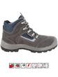 Chaussures de sécurité hautes en cuir croûte velours S1P SRC - coloris gris et bleu - normes EN ISO 20344 et EN ISO 20345_2