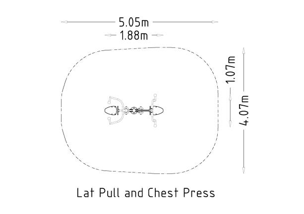 Equipement de fitness extérieur - Gym Lat Pull & Chest Press - 8054664 - Hags_2