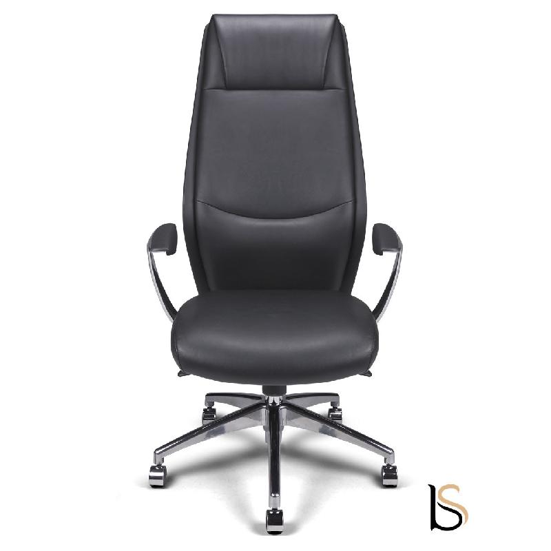 Fauteuil Manager Tery - ACT' - cuir noir_2