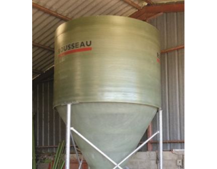 Silo d'aliment d'élevage incolore à ouverture totale - Capacité 9 à 16m3 - Ø2325_2
