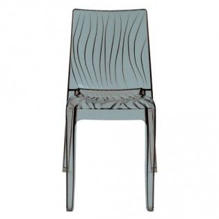 S6327TRY - Chaises empilables DUNE - Weber Industries - Polycarbonate gris transparent - Largeur 52 cm_2