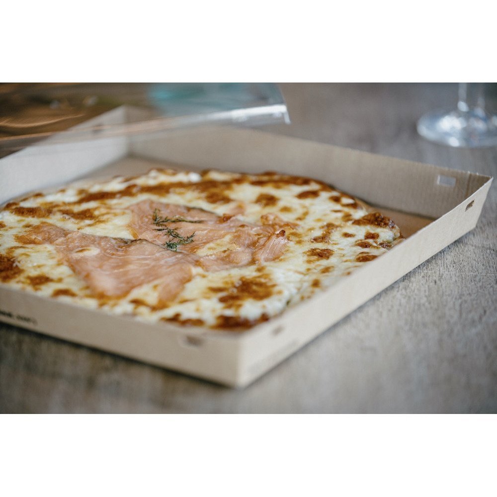 80 barquettes à pizza nomade - 290x290x35 mm - carton micro-cannelure ingraissable avec couvercle rPET_2