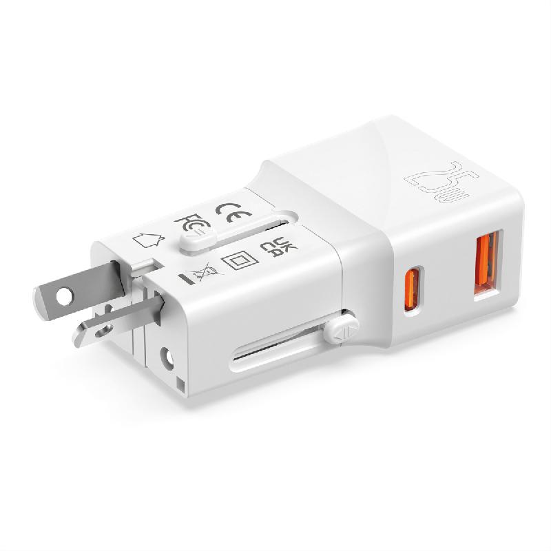 ROLINE Chargeur de voyage USB avec prise UK/US/Euro, 2 ports, 1x QC3.0 A + 1x C (PD), 25W_2