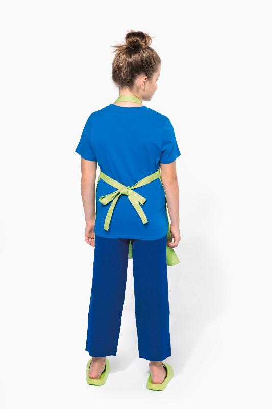 Tablier enfant 100% coton - Réf: K889 - Taille réglable - Grande poche avant - Marque Kariban_2
