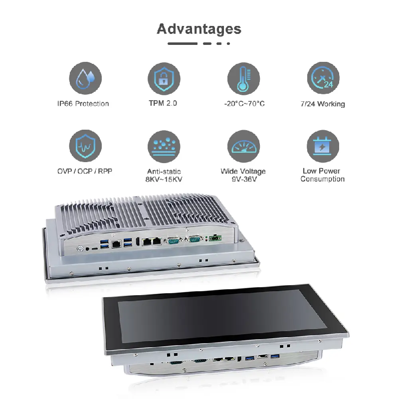 Panel PC industriel fanless 13.3 pouces 16:9 Full HD - EVI-133WAC-12th pour HMI, supervision et automatisation_2