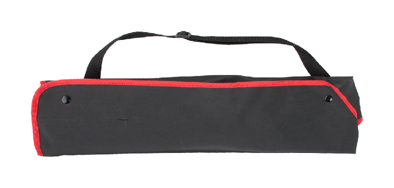 Set barbecue 5 pièces - 3 accessoires inox avec poignées en bois, gant et tablier polyester - Couleur noire_2