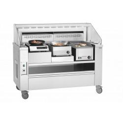 107290 - Poste de cuisson mobile KST3240 Plus - Cus'tom Shop - Front-Cooking flexible avec vitrine en verre et ventilation intégrée_2