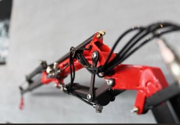 Fly-Jib télescopique pour grue avec peinture rouge et noire inspirée du modèle original