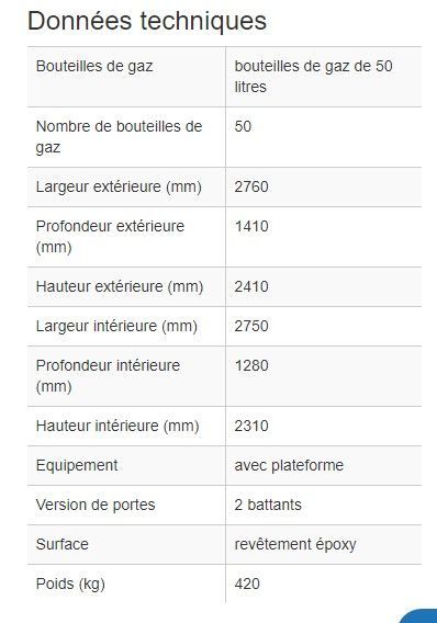 256860w - Local pour bouteilles de gaz GSN 2.28 - stockage sécurisé et robuste pour 50 bouteilles de 50 litres_2