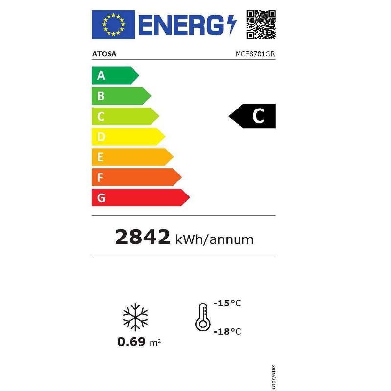 Armoire réfrigérée vitrée négative inox 610L Atosa_2