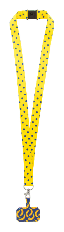 Tour de cou avec insert portable - support téléphone en RPET - impression sublimation double face_2