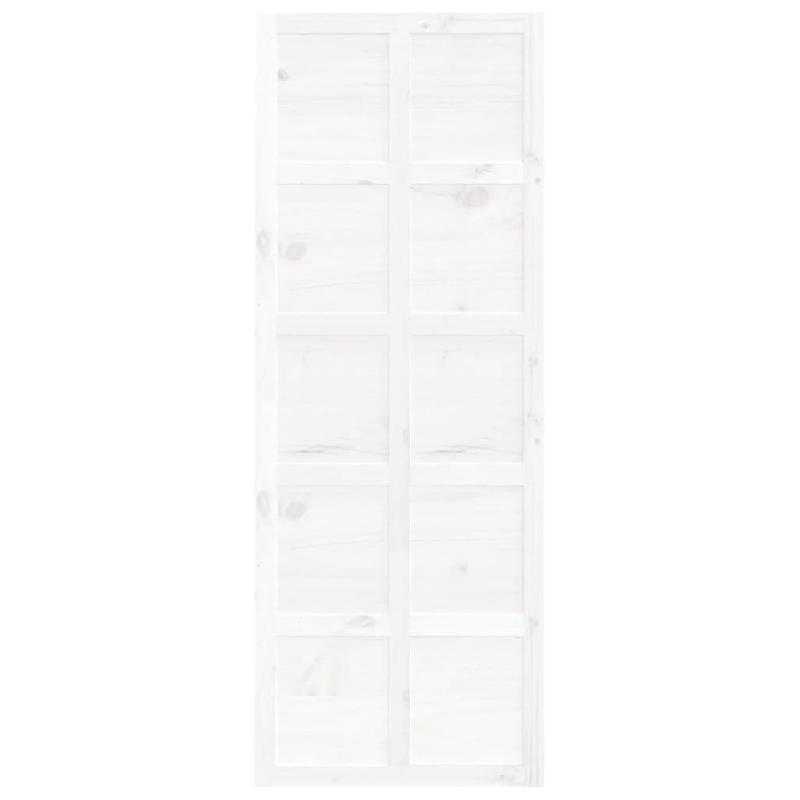 Vidaxl porte de grange blanc 80x1,8x214 cm bois massif de pin 824629_2