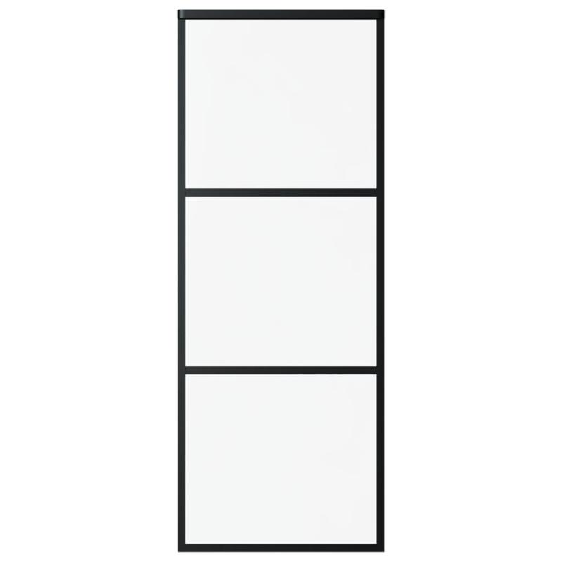 Vidaxl porte coulissante et quincaillerie verre esg/aluminium 76x205cm 3081939_2