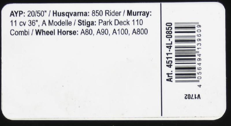 Courroie trapézoïdale X-Grip V - type 4L850_2