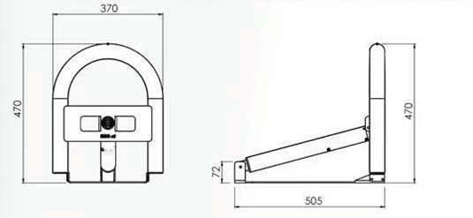 Arceau de parking motorisé 24V ABMATIC - Référence DA0327 - Alimentation filaire et options de commande_2