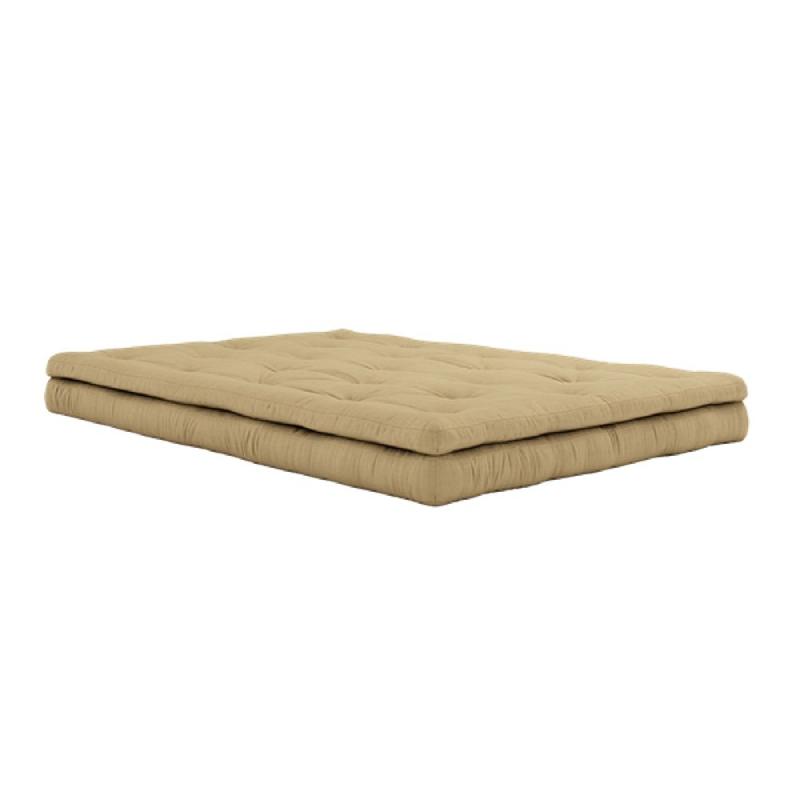 Canapé futon standard convertible Buckle-Up Sofa - couleur beige blé - matelas 140x200 cm, épaisseur 12 cm_2