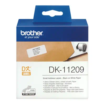 Brother DK-11209 ruban d'étiquette Noir sur blanc_2