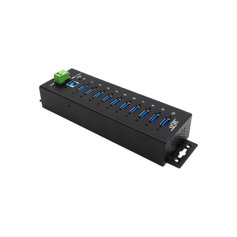 EXSYS EX-1510HMVS Hub métallique USB 3.2 Gen1 à 10 ports, protection de surtension 15KV ESD_2