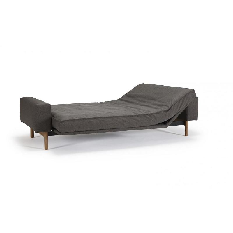 Innovation Living - Canapé multifonction design Mimer convertible lit 140x200 cm tissu Flashtex Dark Grey_2