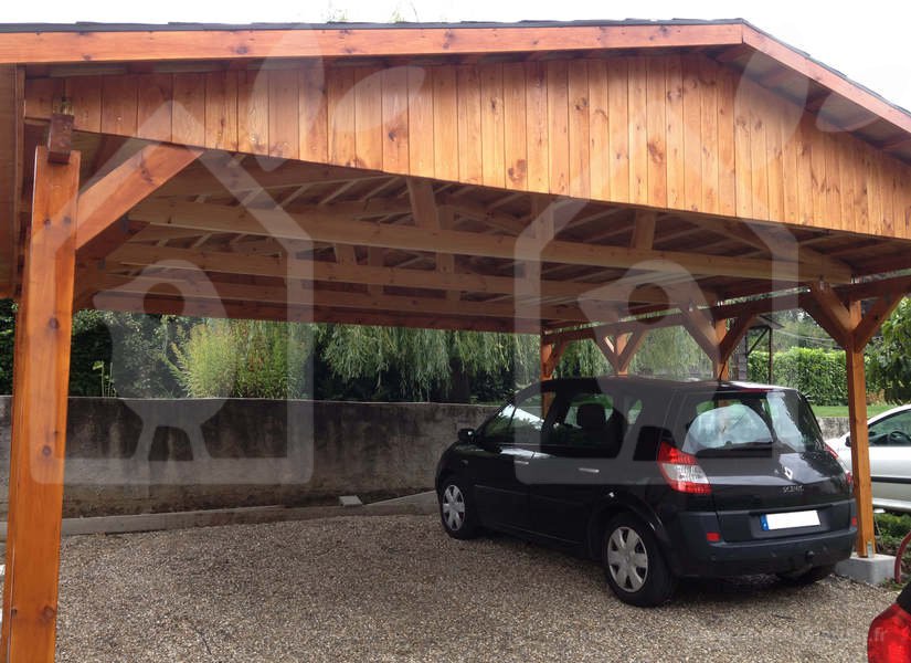 CARPORT CLASSIC EN BOIS, DOUBLE 600X600 36M²_2