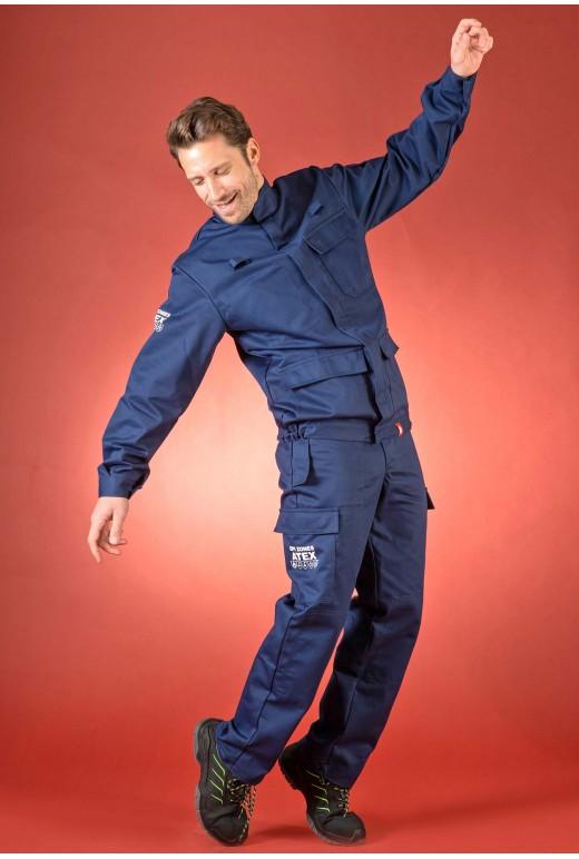 Pantalon multirisques ATEX réf. 601*ATX - Ceinture élastiquée, multipoches, norme EN ISO 11612 A1/B1/C1/E1/F1_2