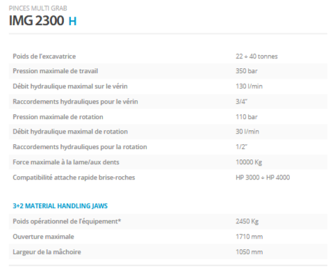 Pinces de tri multi grab IMG 2300H - Indeco Ind. Spa - Pour démolition et manutention_2