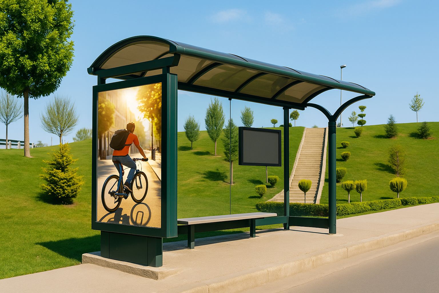 Abri pour arrêt de bus - Longueur 4,10 m_1