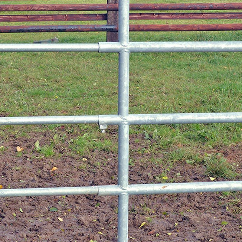 Barrière agricole - 5 lisses extensibles en acier galvanisé - Abrivert - diamètre 60.3mm - 6.5m à 7.5m_2