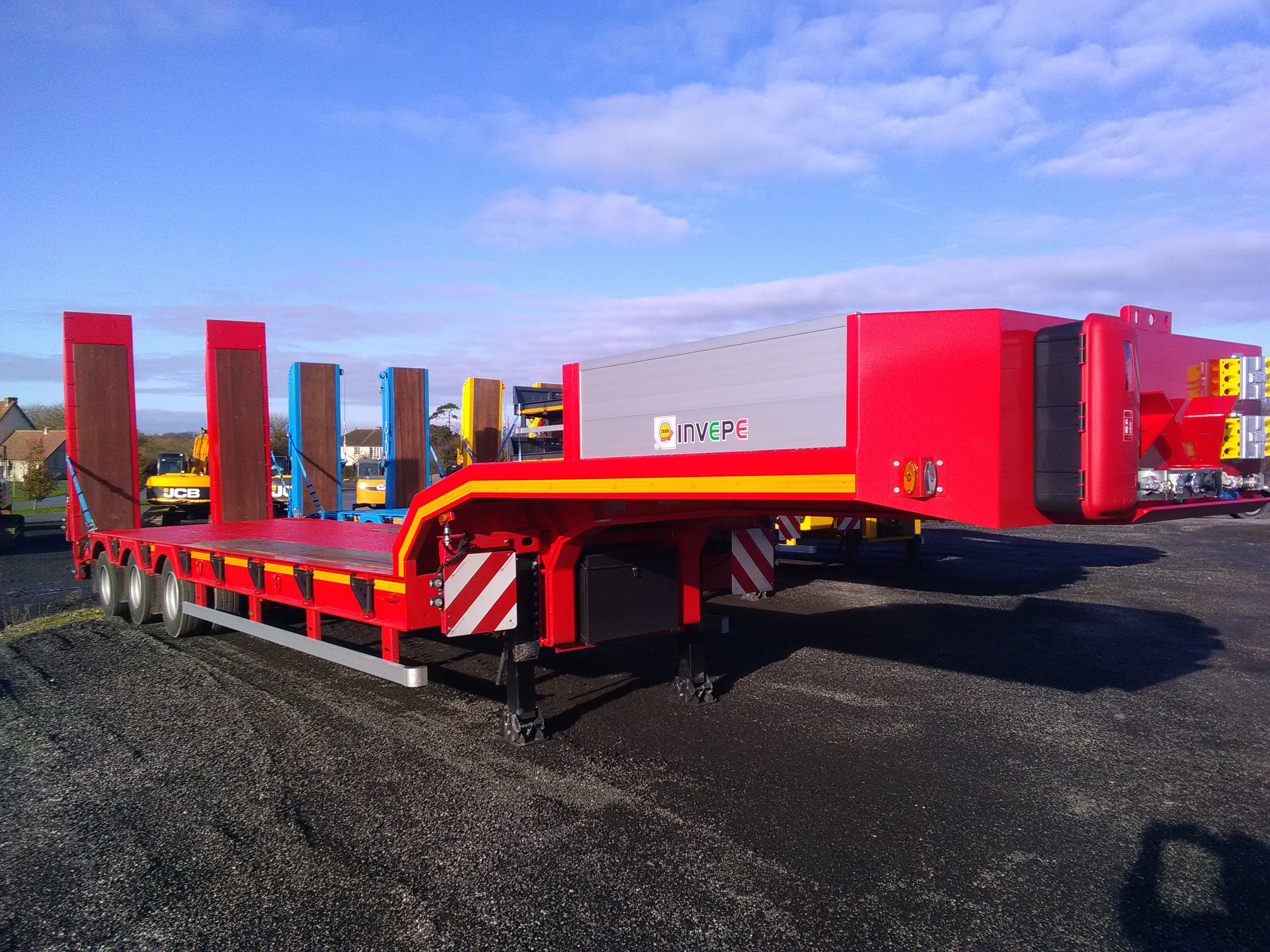 Remorque porte-engins / ptac 54t / 3 essieux / plateau extensible / 11.9 x 2.55 m_2