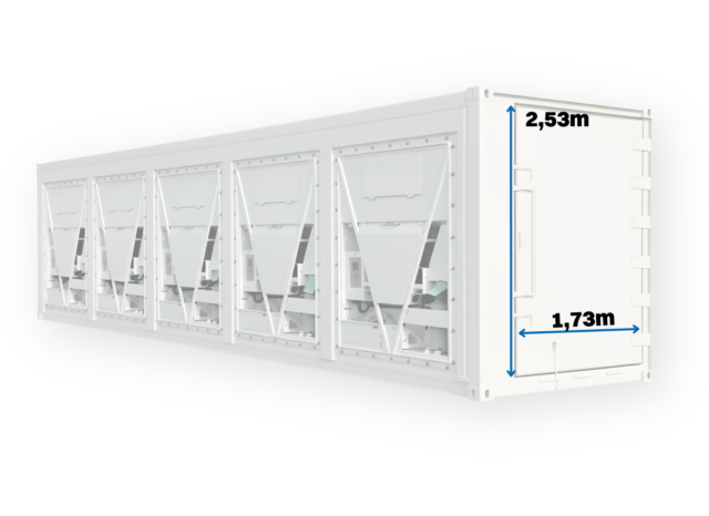 Conteneur  40 pieds Blast HC - Longueur 12m - Surface 56m3 - idéal pour le secteur agroalimentaire, industriel et pharmaceutique_2