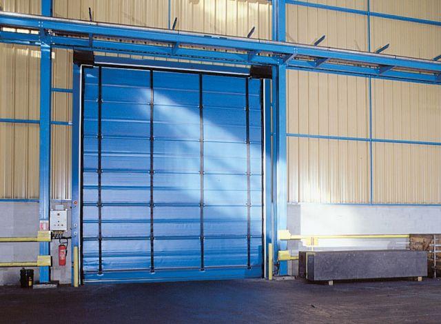 Porte rapide à empilement - souple - utilisation extérieure - structure acier - dimensions 6000 x 6000 mm_2