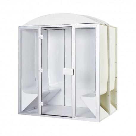 Cabine hammam PRO Desineo - 6 places - 190x190x225 cm en acrylique avec porte et vitres prêtes à monter_2