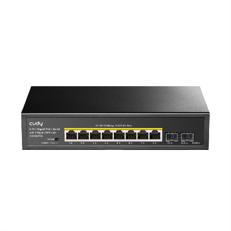 CUDY GS1008PS2 Switch 8 ports Gigabit PoE+ avec 2 emplacements Gigabit SFP 120W_2