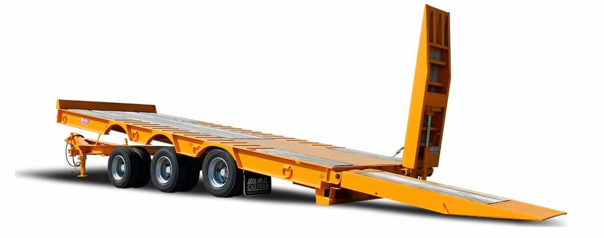 Remorque plateau pour poids lourd - AMC-Castera - Modèle TPCB 25 et TPCB 25 Agricole - 2 ou 3 essieux, porte-engins, PTC 19 tonnes_2
