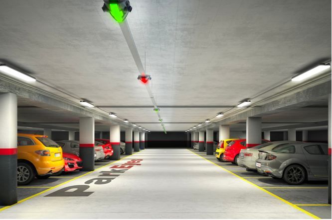 Indicateurs lumineux pour disponibilité des places de parking