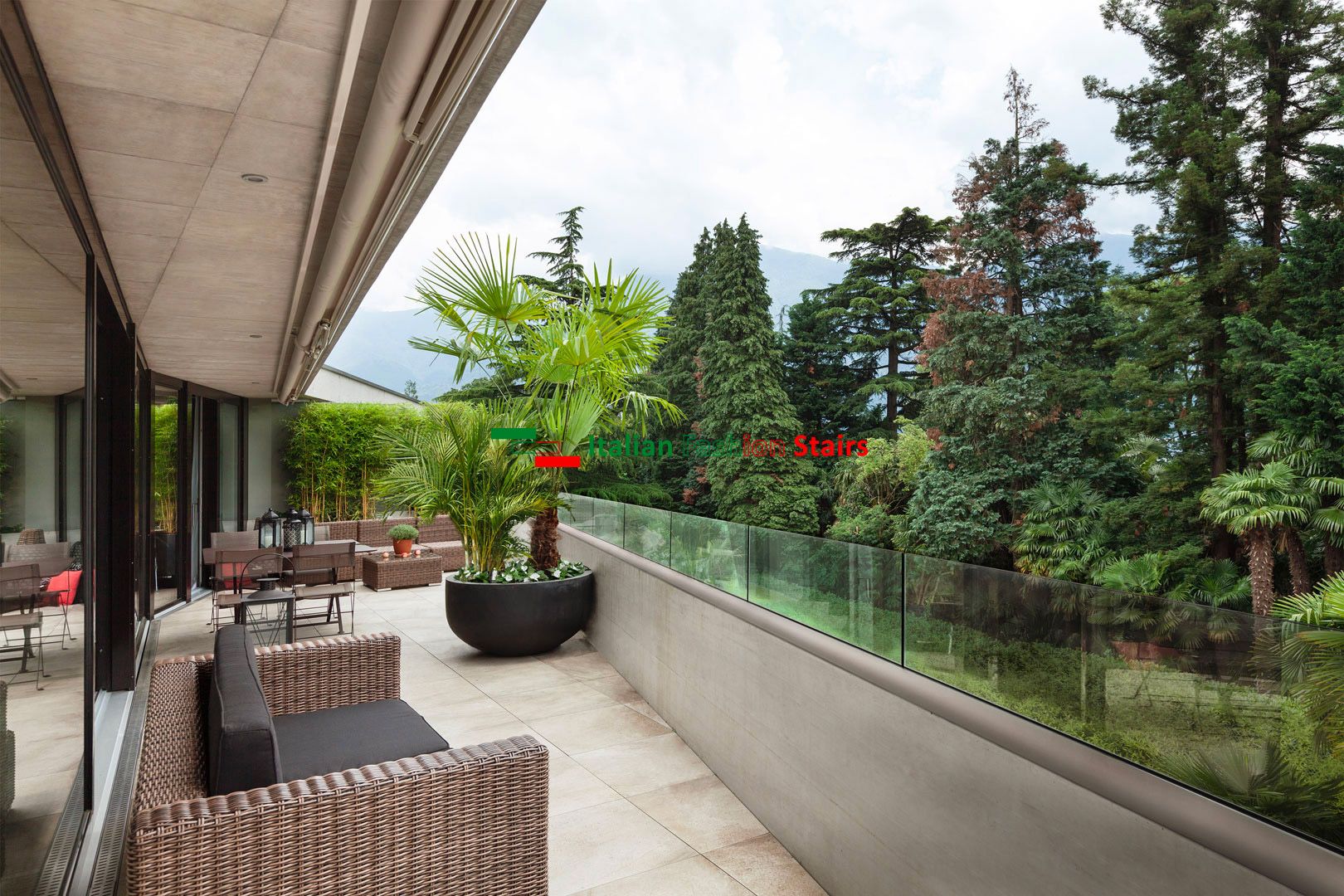 T-e-glass - garde-corps en aluminium avec verre tempéré et feuilleté 10+10 - Italian Fashion Stairs_2