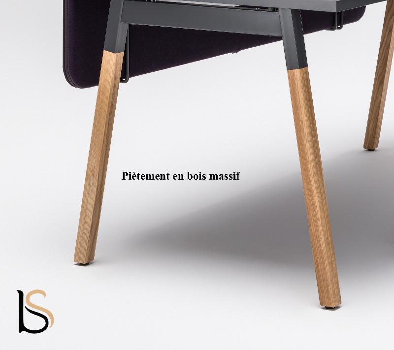 Bureau individuel Ogi Wood - MDD - Anthracite, 140 x 80 cm, Non_3