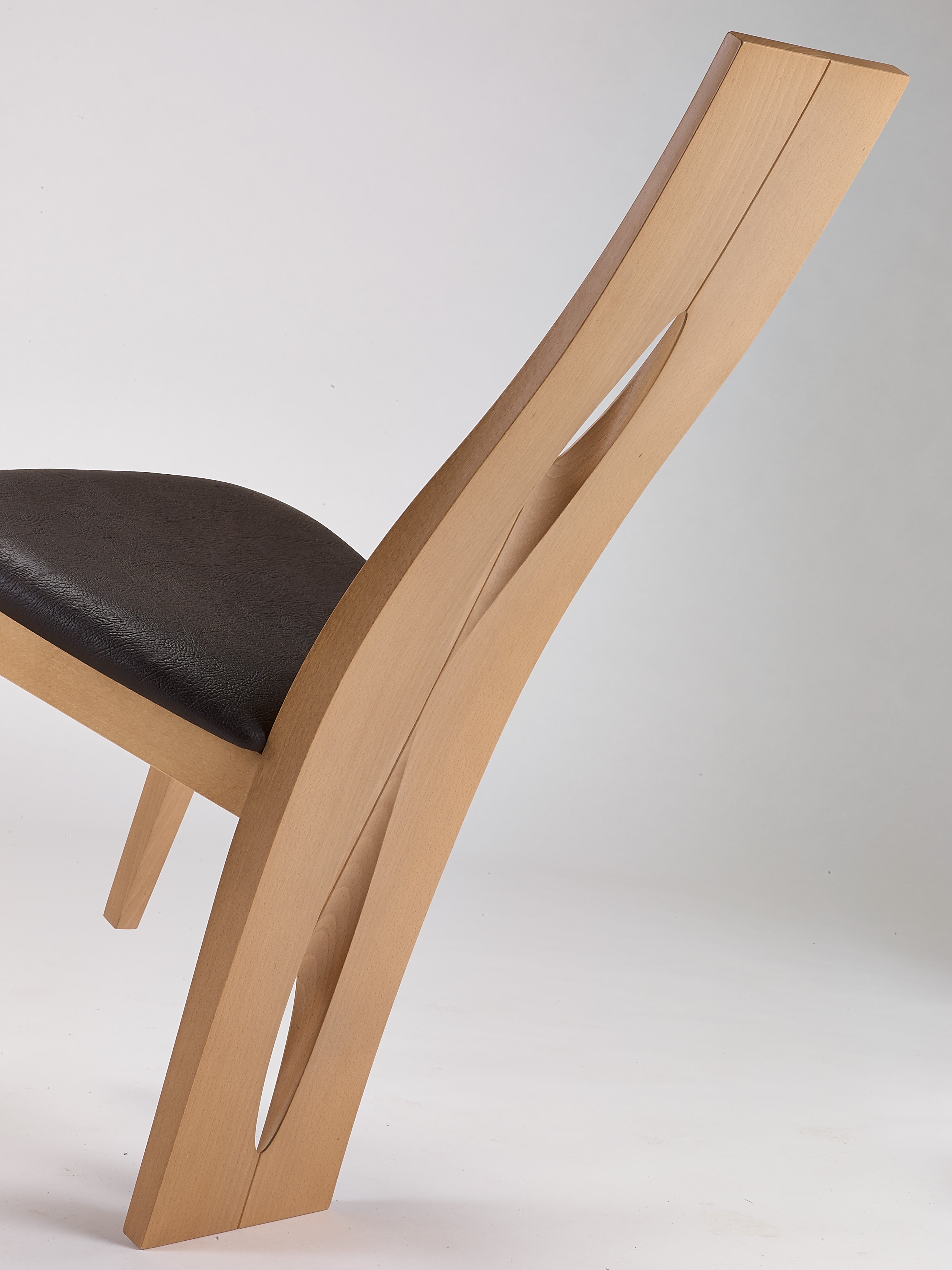 Chaise Ellipse en bois massif - moderne, fabrication française, avec finitions personnalisables_2