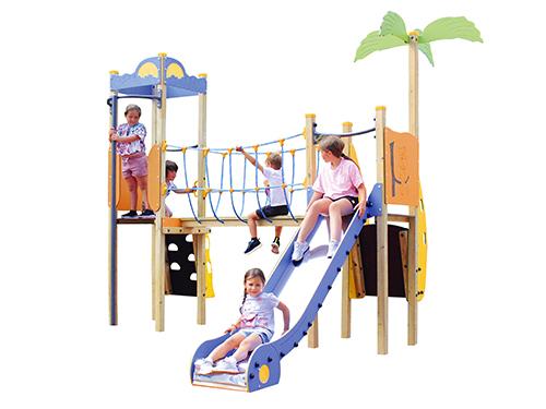 Jeu l'Ile au Trésor - Structure en Bois pour Enfants de 3 à 12 ans_2