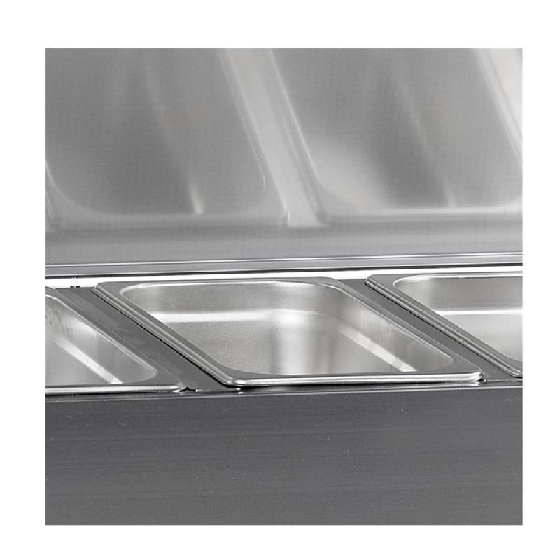 Vitrine à ingrédients réfrigérée avec pare-haleine - 4 x GN 1/3 | Tefcold - VK38-120_2