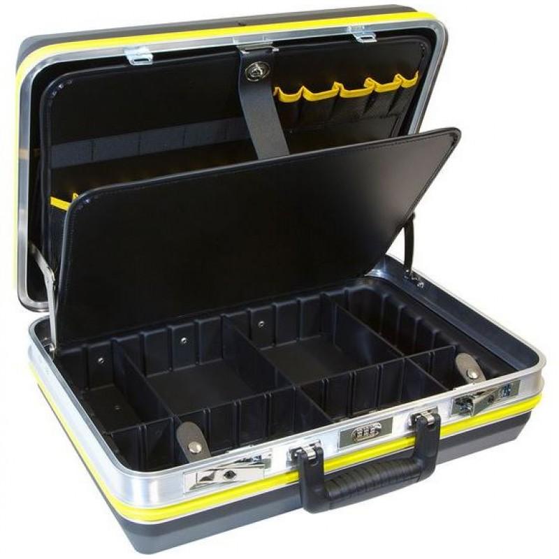 18001101 - Coffret à outils en ABS - 46 compartiments - dimensions 460x310x160 mm - double verrouillage CK_2