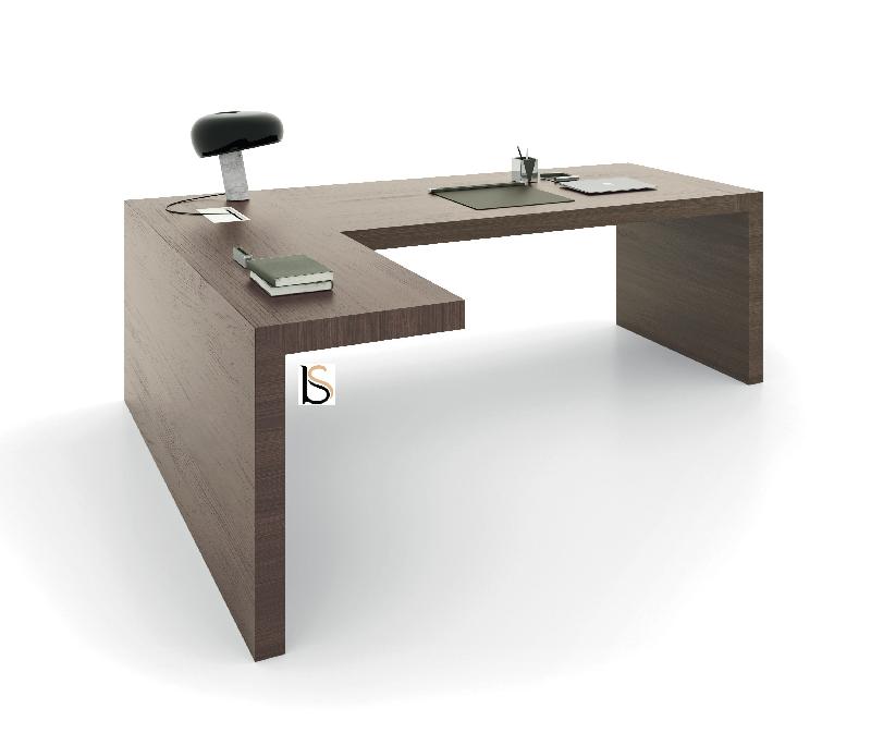 Bureau de direction avec retour Kyo Light - Martex. - 226, Noyer canaletto, Gauche_2