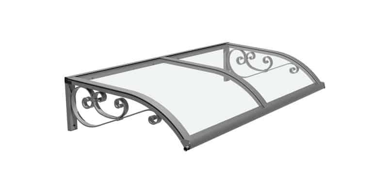 Ricciolo - Marquise en aluminium avec motifs raffinés et couverture en polycarbonate_2