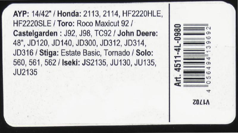 Courroie trapézoïdale X-Grip V - type 4L980_2