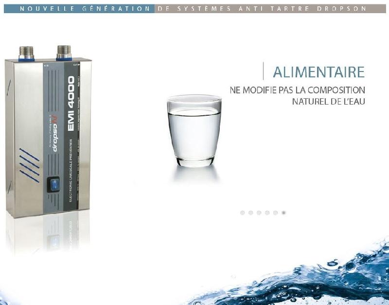 Solution innovante DROPSON 2500 contre l'accumulation de calcaire