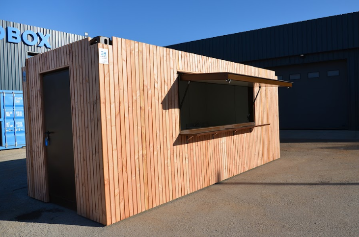 Container bar / snack modulable et robuste, idéale pour créer un espace de restauration convivial et professionnel - Eurobox_2