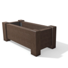 Lot de 3 Jardinières Muscari Marron en plastique recyclé - 130cm x 60cm_2